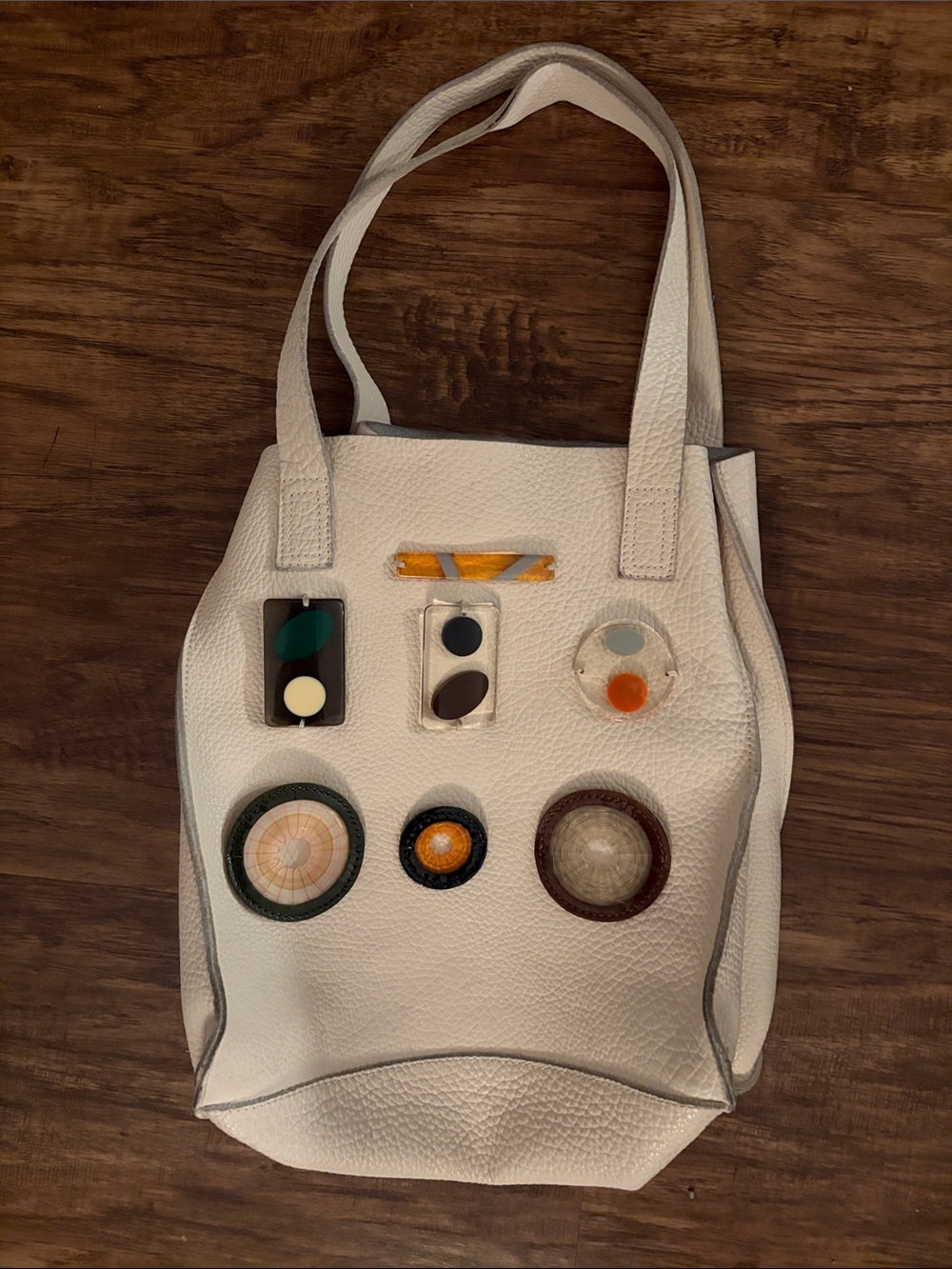 Marni Tote bag cream with acrylic charms